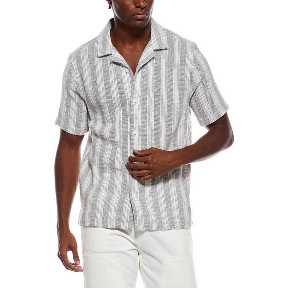 Truth Mens  Striped Shirt, Grey